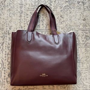 NWT Large Coach Derby Tote – Raspberry